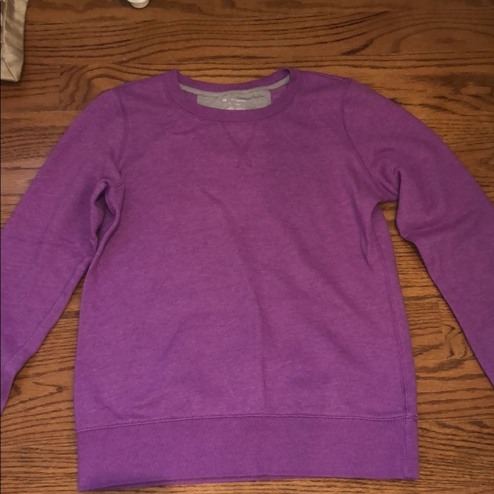 Purple crew neck sweatshirt